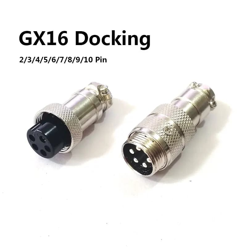 1 jeu de prises d'aviation circulaires GX16 2/3/4/5/6/7/8/9 broches, mâle et femelle, 16mm, connecteur de panneau de fil