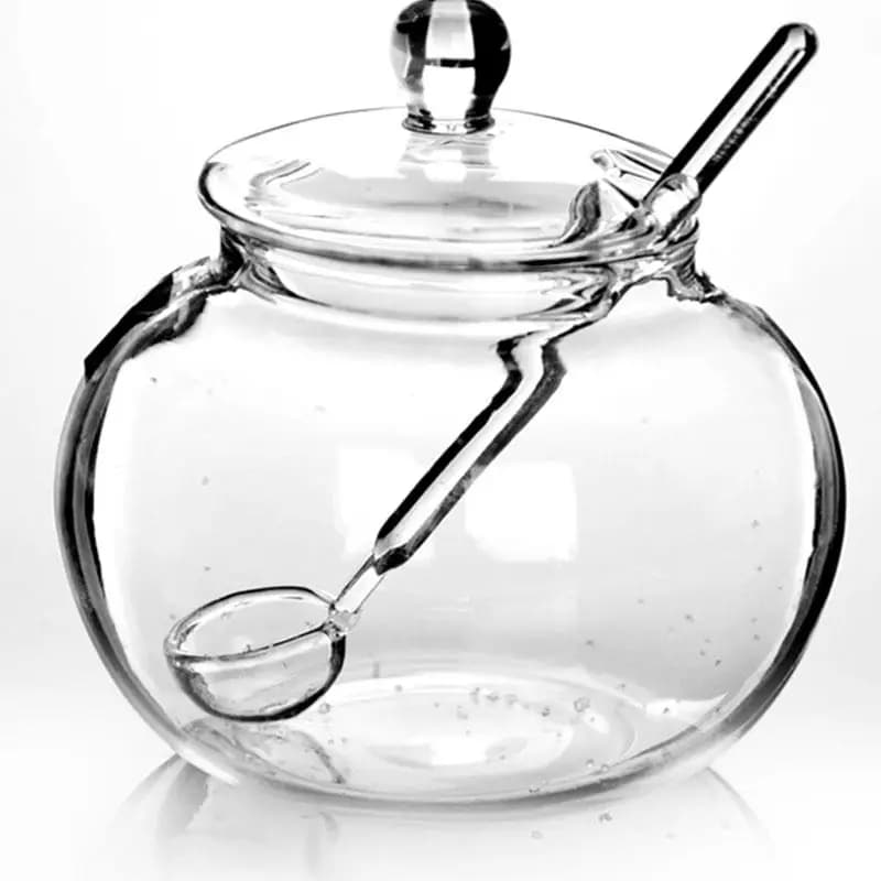 Pot en verre Transparent de 250ml, bonbons, épices, poulet domestique, bol à sucre, stockage à domicile, Organization, Pot à sucre, Vases, livraison directe