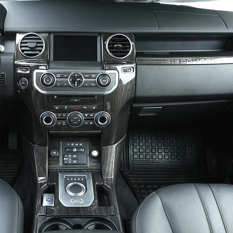 Panneau de commande central de voiture Mars en bois noir, accessoires de cadre décoratifs intérieurs, Land Rover Discovery 4 LR4 10-16