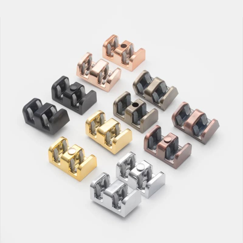 Accessoires pour salle de douche en verre 8mm, 10 pièces, Position limitée, colle Anti-Collision, porte coulissante de salle de bain, Rose or noir