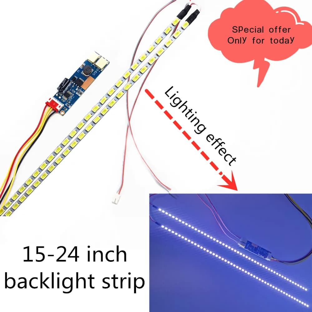 Kit de bande lumineuse LED rétroéclairée 540mm, DC 10-30V, 24 pouces, pour écran LCD CCFL vers moniteur LED, plaque à courant constant