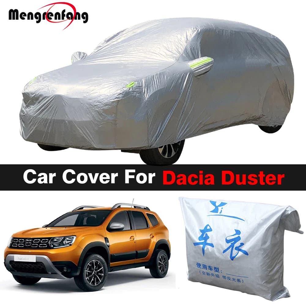Housse de protection pour voiture Dacia Duster 2010-2026, pare-soleil extérieur, résistant aux UV, à la pluie, à la neige et au brouillard, anti-poussière