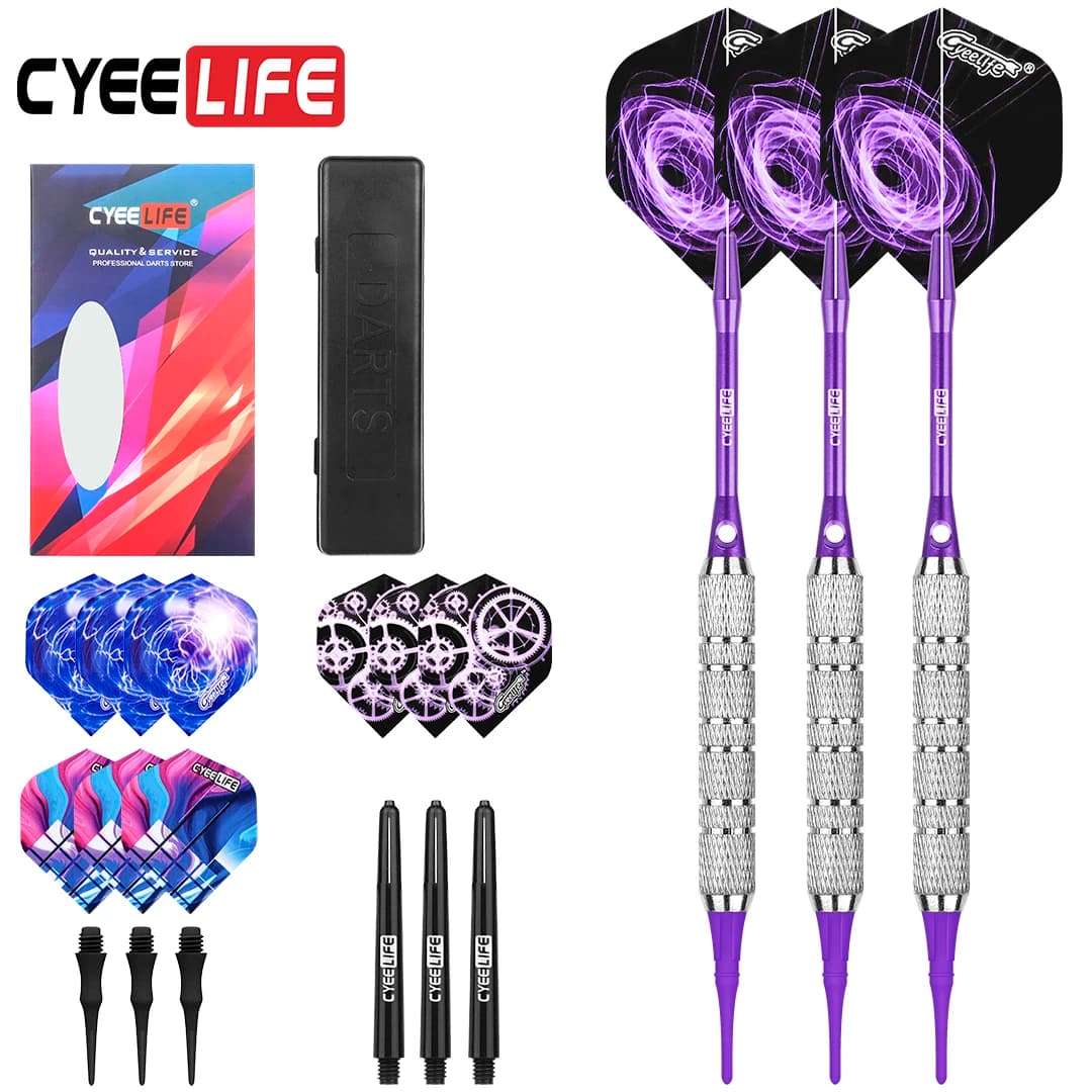 CyeeLife 16/18g fléchettes à pointe souple électronique professionnelle avec fléchettes en Nylon pointe souple accessoires Dardos