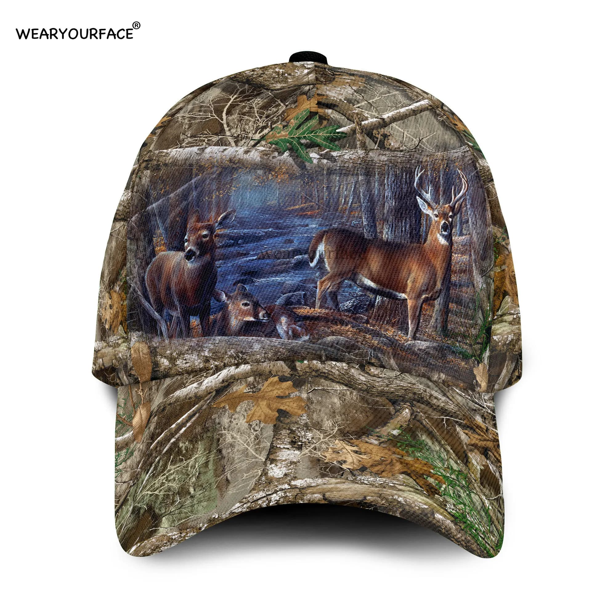 Casquette de baseball imprimée Love Deer Hunting, Snapback, Chapeaux d'extérieur, Pare-soleil, Vêtements de sauna d'été, Respirant, Hommes, Femmes, Adultes, quelque part