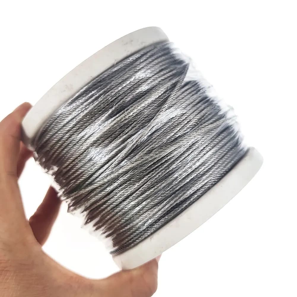 INFOF-Ligne de pêche en acier inoxydable, fil tissé, leurres de jigging, ligne de leader, 7x7 brins, 100m, 13lb-660lb, plates-formes