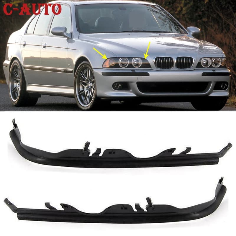 Joint de lentille de phare de voiture côté gauche droit, joint en caoutchouc pour BMW E39 série 5 1999 2000 2001 – 2003 63126908405 63126908406