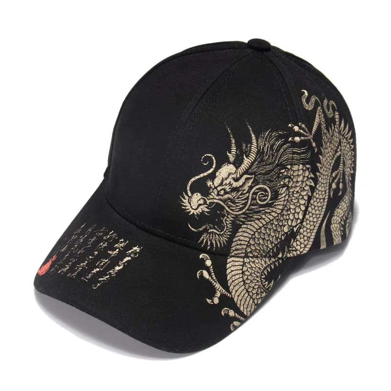 Casquettes de baseball d'extérieur pour hommes, 100% coton, style chinois, motif de dragon, casquette de camionneur, printemps, été, chaud