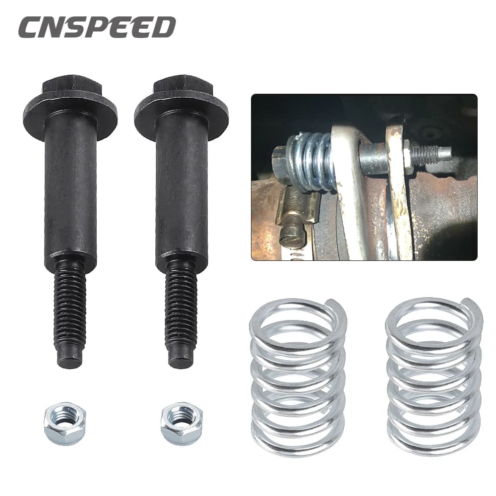 Boulons d'échappement universels en alliage d'aluminium pour voiture et écrou à goujon à ressort M8 * 1.25, Kit d'échappement de marche 35129, Kit de réparation pour silencieux