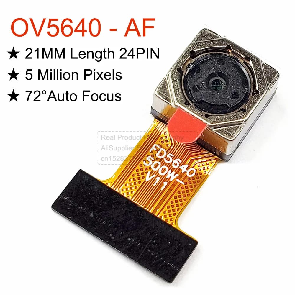 Module de caméra Ultra haute définition OV5640 AF, dispositif de mise au point automatique à 72 degrés, 5 millions de pixels, 24 broches, espacement de 0.5MM, DVP MIPI