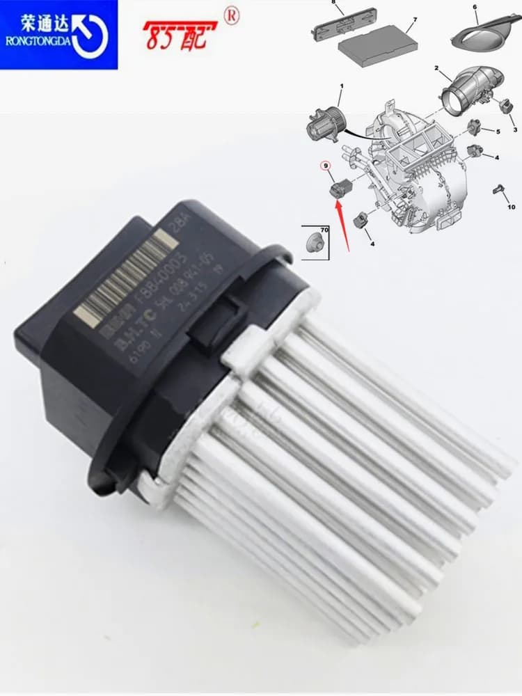 Résistance de ventilateur soufflant 6441S7, module de contrôle de vitesse, cristaux en C3 C4 C5, KIT 307 308 407