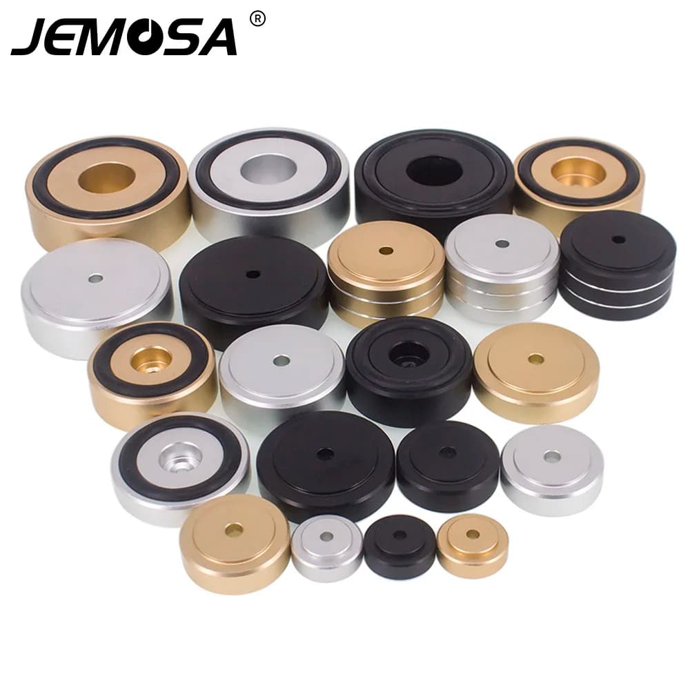 4 pièces en aluminium amplificateur pieds amortisseur platine pieds Audio CD HIFI haut-parleur Isolation pieds Pad haut-parleur pointes support pieds