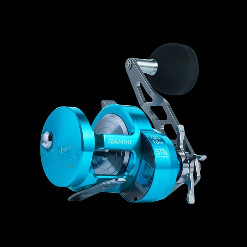 Moulinet de pêche RANMI JIGGER A500, tambour à roue lente, moulinet de jigging lent, frein max 16 kg, rapport de transmission 5.1:1, 8+1BB