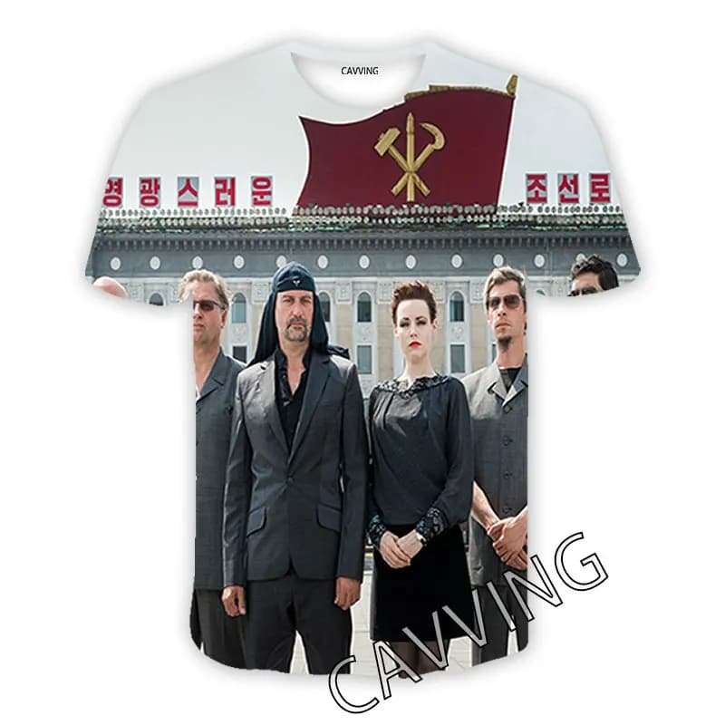T-shirt homme/femme, style Harajuku, décontracté, avec impression 3D, bande Laibach, Hip Hop
