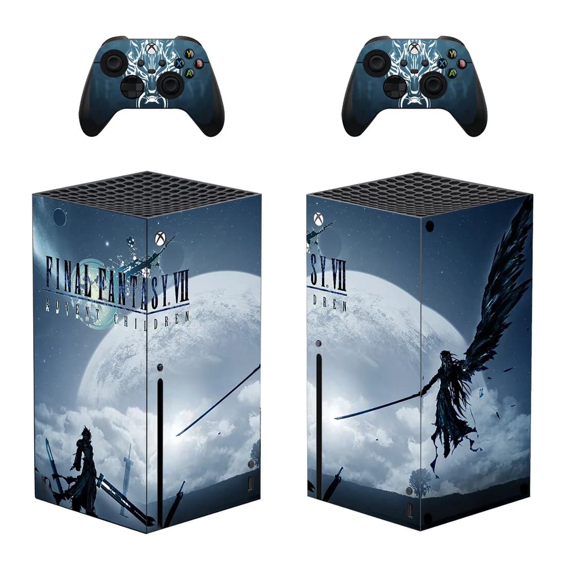Final Nette FF7 Protector Sticker Decal Cover pour Xbox Series X Console et 2 thoracXbox Series X Skin Sticker Vinyl