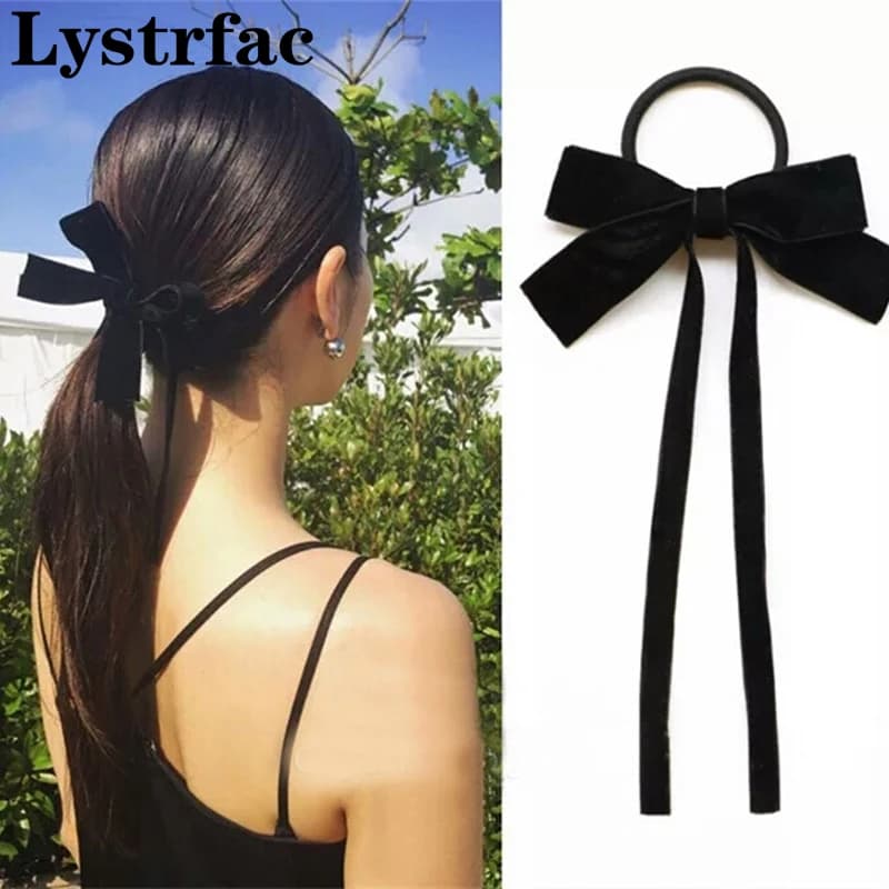 Lystrmec-Épingle à Cheveux en Velours avec Nministériels d, Long Ruban, Accessoire de Coiffure pour Femme et Fille Douce