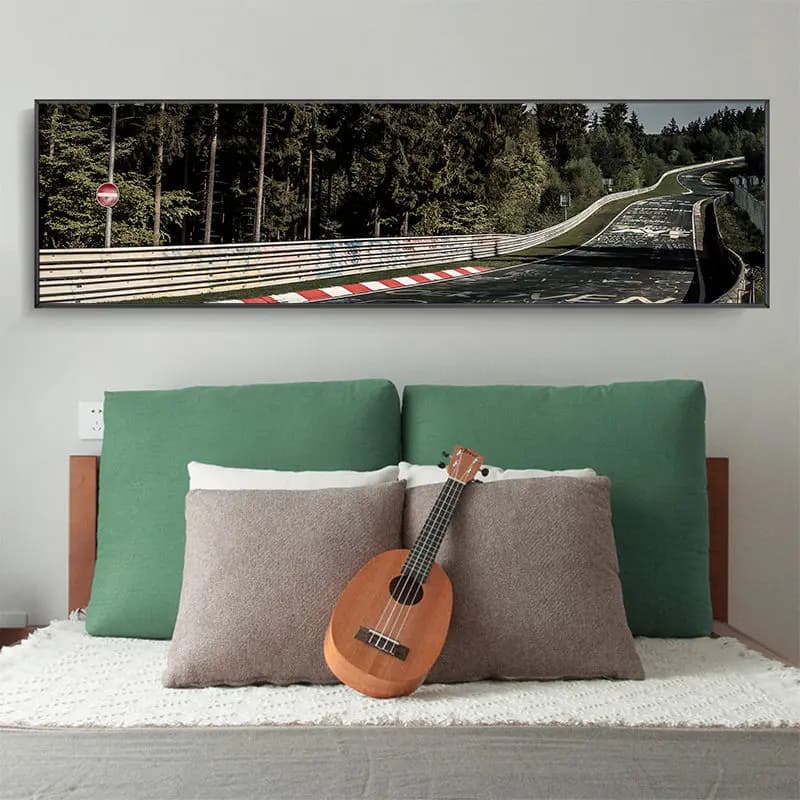 Nurburgring-Peinture sur Toile Imprimée de Piste de Voiture de dehors de Rallye, Paysage de Forêt, Affiche d'Art Mural, Décoration de Salon et de Maison