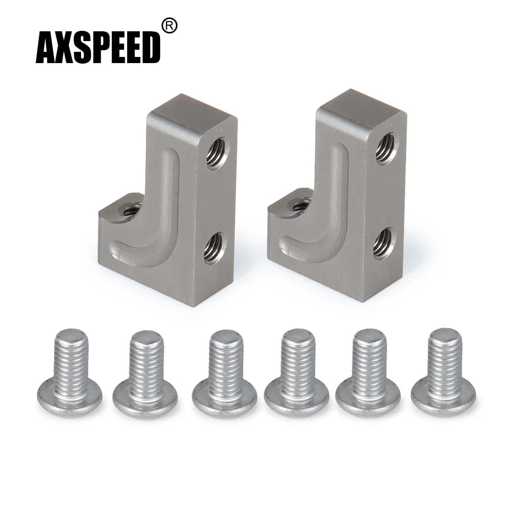AXSPEED – support de montage Servo en aluminium, pièces de rechange pour Axial SCX10 90047 Wrangler 1/10 RC voiture sur chenilles camion 2 pièces