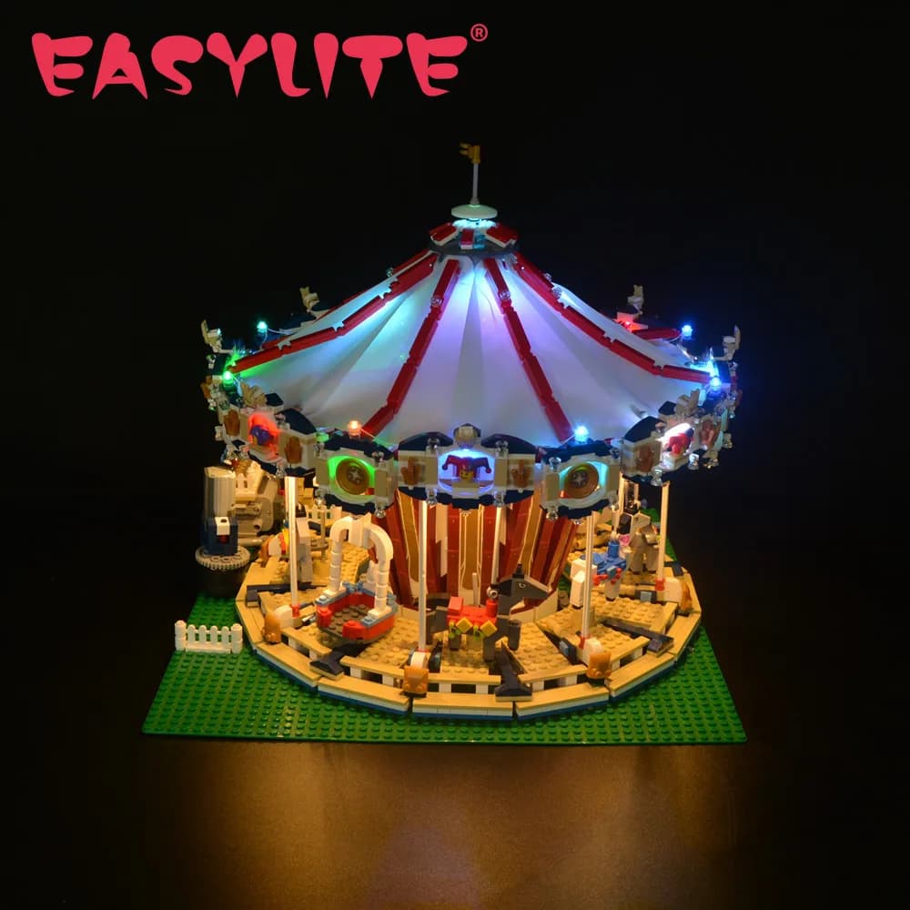 EASYLITE – ensemble de lumières LED pour 10196 City Street Grand carrousel, jouets à monter soi-même, blocs de briques, Kit d'éclairage uniquement, modèle non inclus