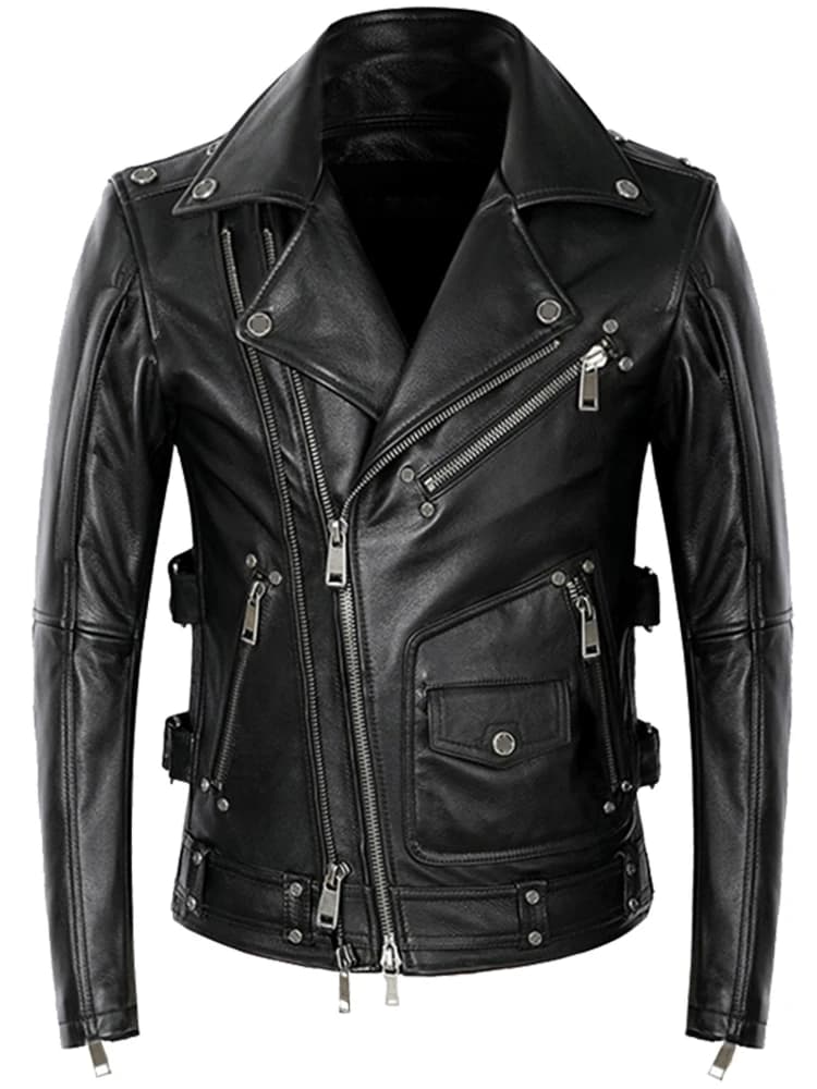 Mauroicardi-Veste de Motard en Cuir PU Noir pour Homme, Manches sulf, Fermeture Éclair, Grande Taille, Vêtements Mode, 5XL, Printemps, Automne, 2022