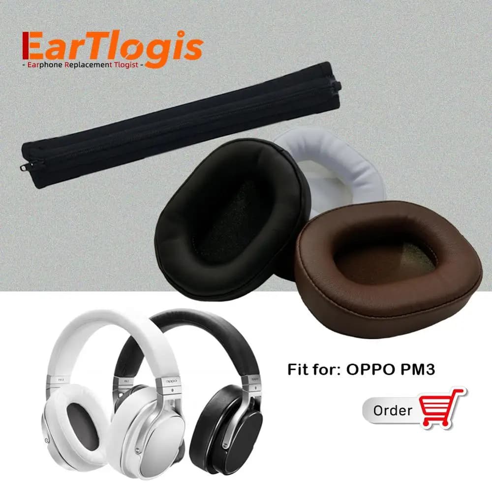 EarTlogis – coussinets d'oreille de remplacement, pour OPPO PM1 PM2 PM3 PM-1 PM-2 PM3 PM 1 2 3, housse de protection antibruit pour casque, bandeau