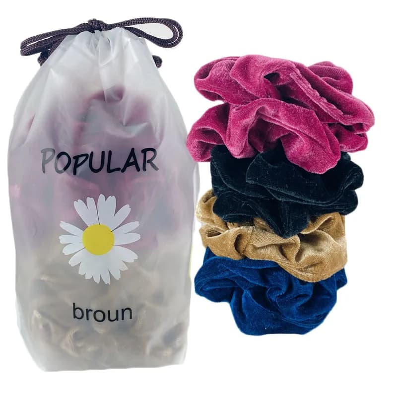 8 pcs/pack Corée Velours Chouchou Pour Les Femmes Couleur Unie Élastique Bandes De Cheveux gros lot chouchous cheveux Dame Attaches De Cheveux Corde élastique cheveux femme Accessoires