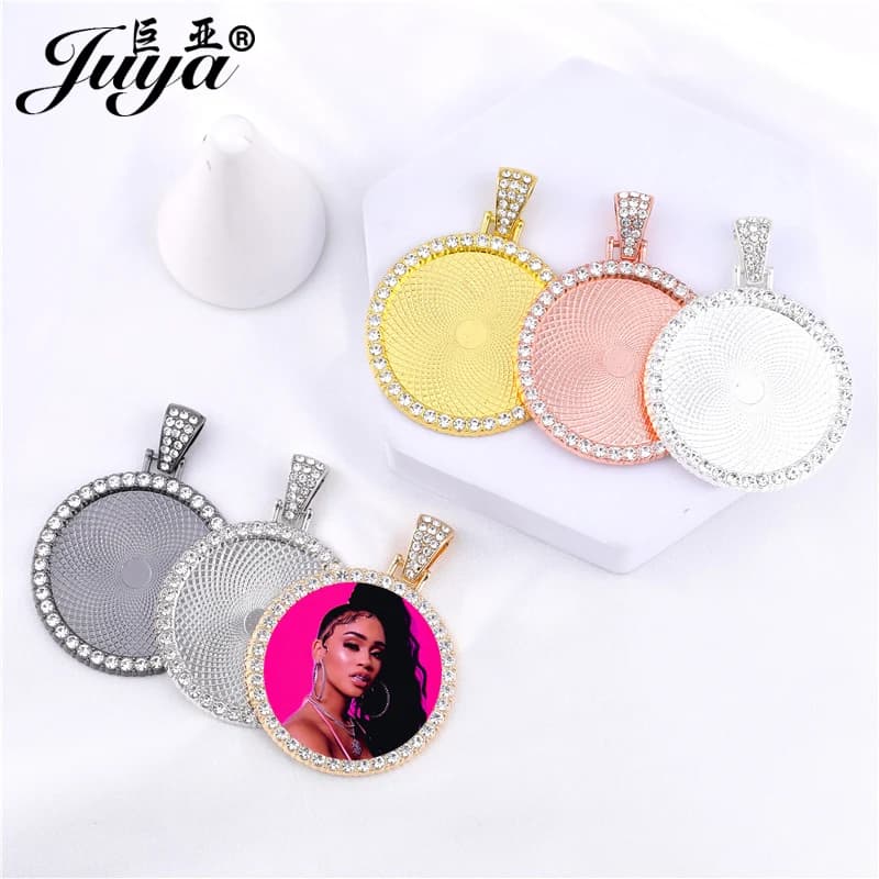 Bases de pendentif cabochon vierges, lunette en cristal biscuits, breloques de bricolage, conceptions de bijoux, accessoires exécutifs, vente en gros, 25mm, 30mm, 30 pièces
