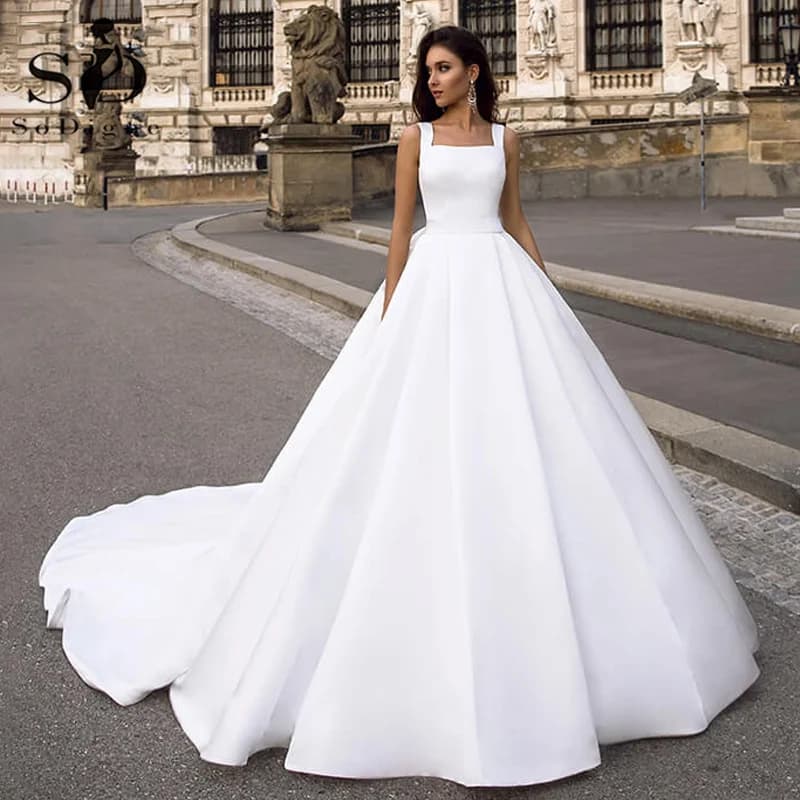 SoDigne – Robe De mariée africaine en Satin, ligne A, Robe De soirée De mariage princesse, grande taille, personnalisée, 2022