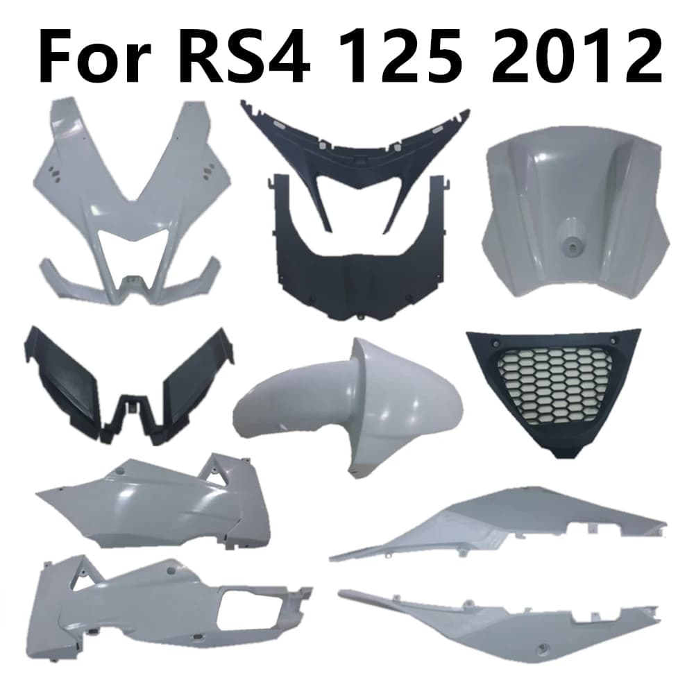 Pack de Carénage de Pièces en Plastique Non Peintes, Gauche et Droite, pour RS4 125 2012, Composants de Travail de Tambour, Capot en Plastique d'Injection