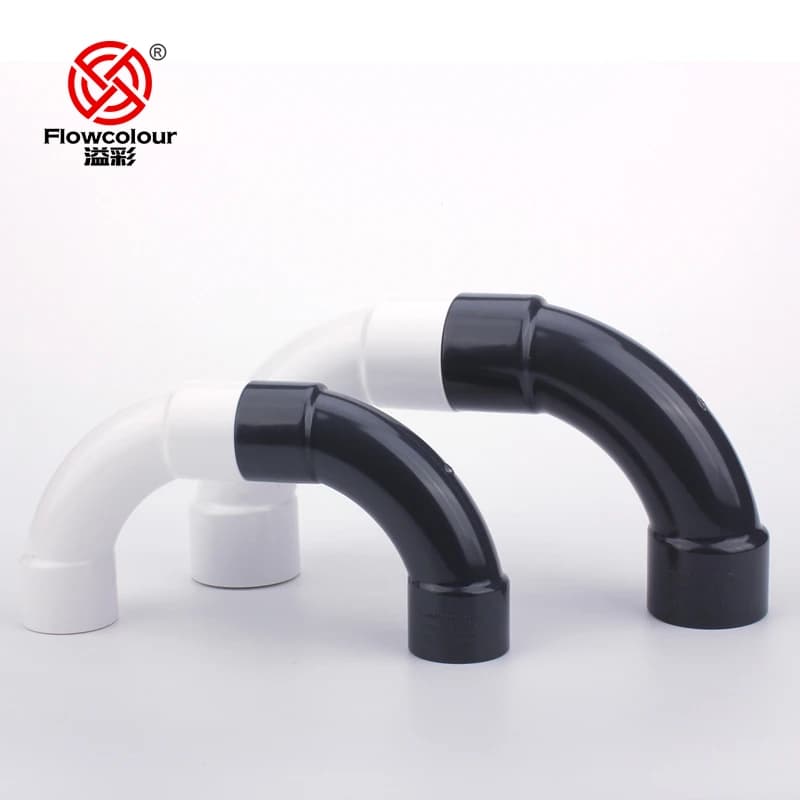 Flowcolor UPVC 20-63mm croissant de lune connecteurs coudés raccords de tubes d'irrigation tuyau de réservoir d'aquarium adaptateur en PVC