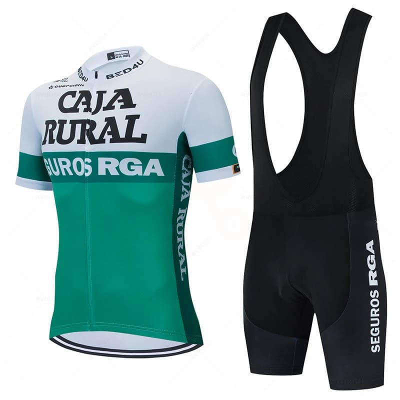 Caja-Ensembles de maillots de cyclisme d'été rural pour hommes, Lesslot Ciclismo zones bre, vêtements de cyclisme à manches courtes, vêtements de vélo à bretelles