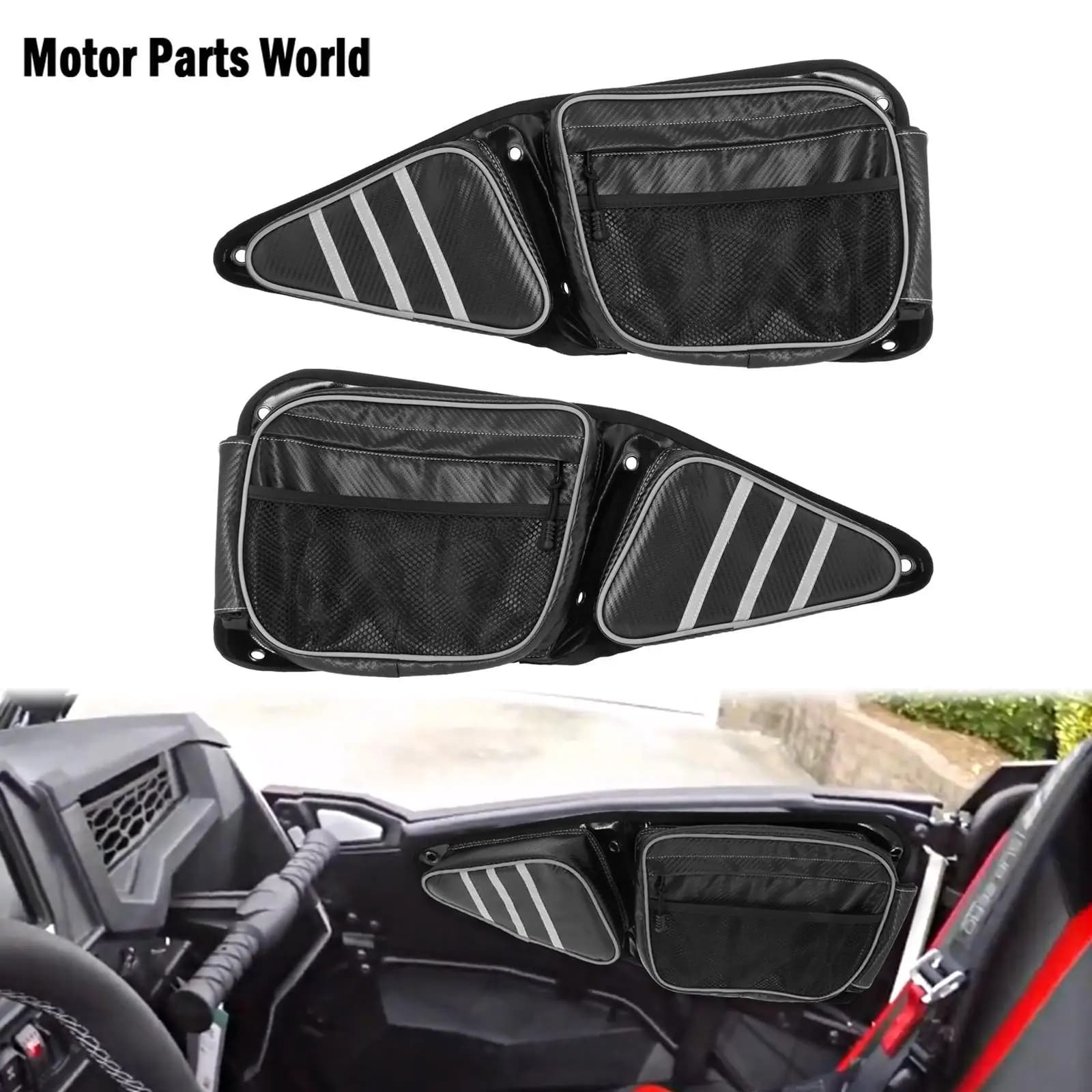 Sac de rangement pour genouillères, pour porte avant, robuste, noir, gauche et droite, pour UTV Polaris RZR XP 1000 900 S 2014-2016 2017 2018