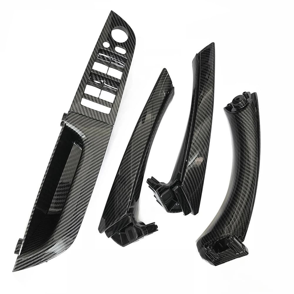 Poignée de traction d'accoudoir de porte intérieure en Fiber de carbone LHD RHD, pour BMW série 3 E90 E91 316 318 320 325 328i 2004 – 2012