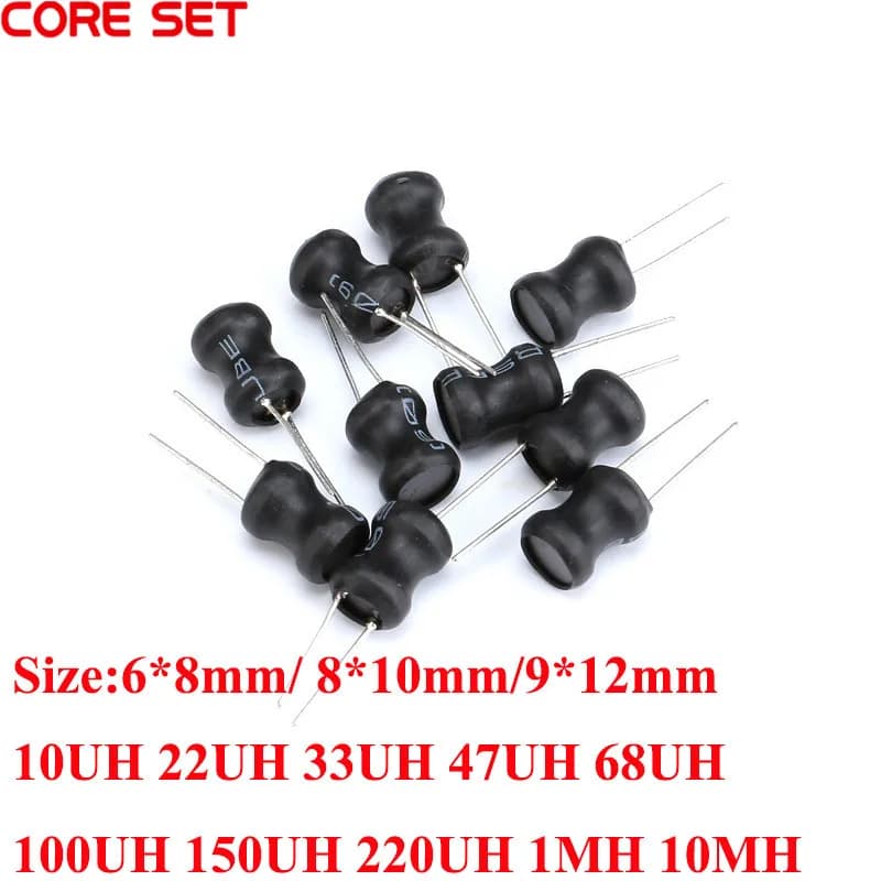 Inducteurs de bobine de puissance en forme de I, InEvent6 * 8 8*10 9*12mm 10uh 33uh 47uh 68uh 100uh 150uh 220uh 330uh 470uh DR CORE, 10 pièces/lot