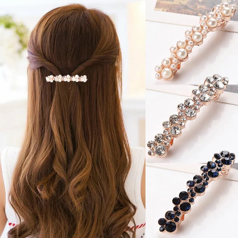 Pinces à cheveux de printemps en perles de cristal coréen, épingles pour femmes et filles, Barrettes élégantes, épingles à cheveux, couvre-chef, accessoires pour cheveux