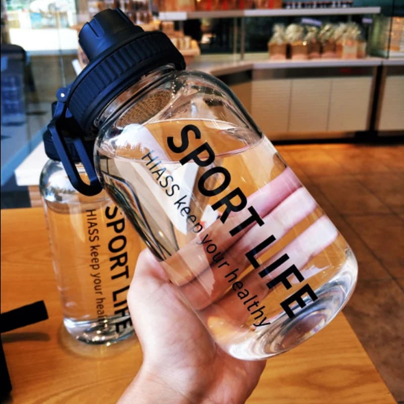 YOMDID bouteille d'eau créative bouteilles de boisson en verre pour Camping randonnée escalade bouteille de Sport bouteille Portable Drinkware écologique