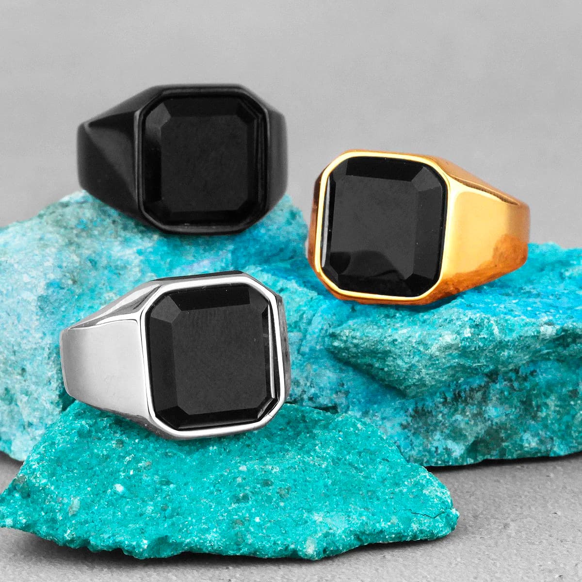 Bague de Luxe Simple en Acier Inoxydable Noir pour Homme, Bijou de Motard, Cadeau Créatif, Vente en Gros