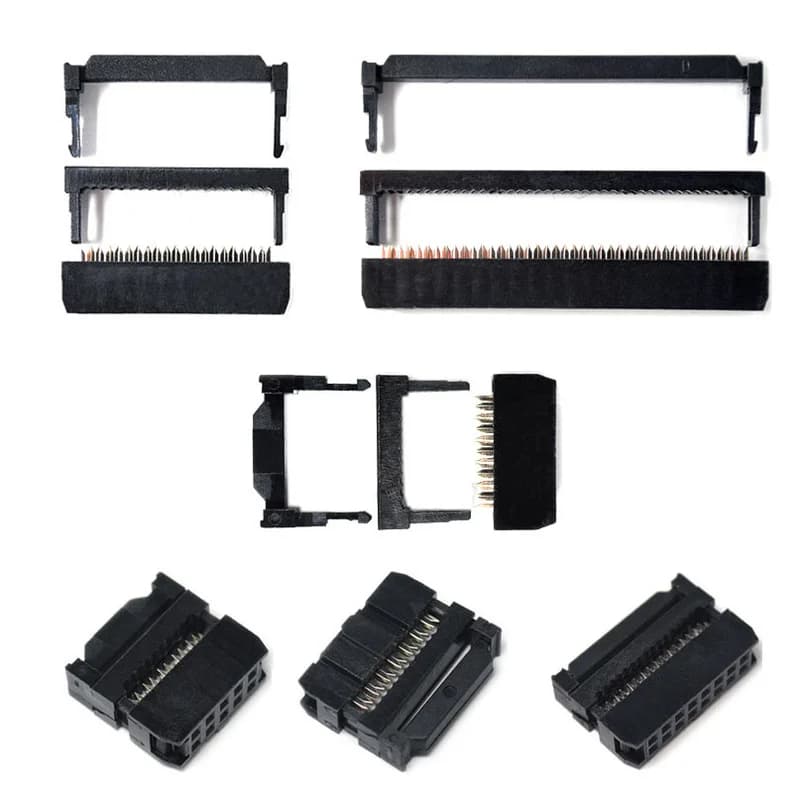 Connecteur de câble IDC, prise de câble, connecteur de câble ruban, broche de prise IDC, touristes, NucleoPitch, 2.54mm, 5 pièces, FC-6, 8, 10, 12, 16, 20, 30, 40, 50 broches