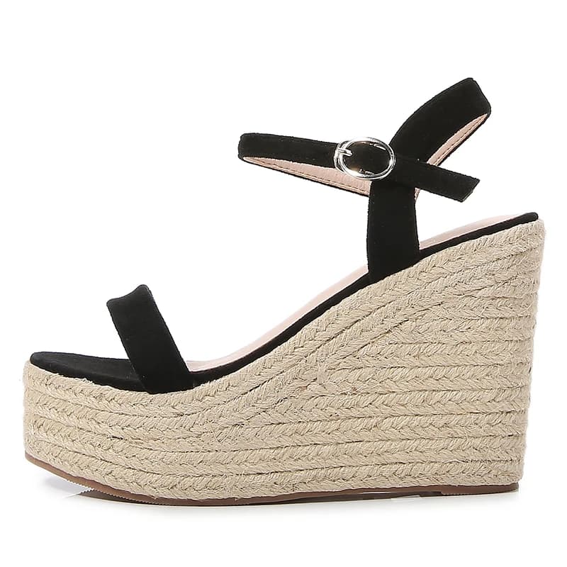 Sandales à talons hauts pour femmes LIHUAMAO, sandales à plateforme avec bride à la cheville, sandales transparentes, espadrilles, chaussures compensées, escarpins, chaussures décontractées