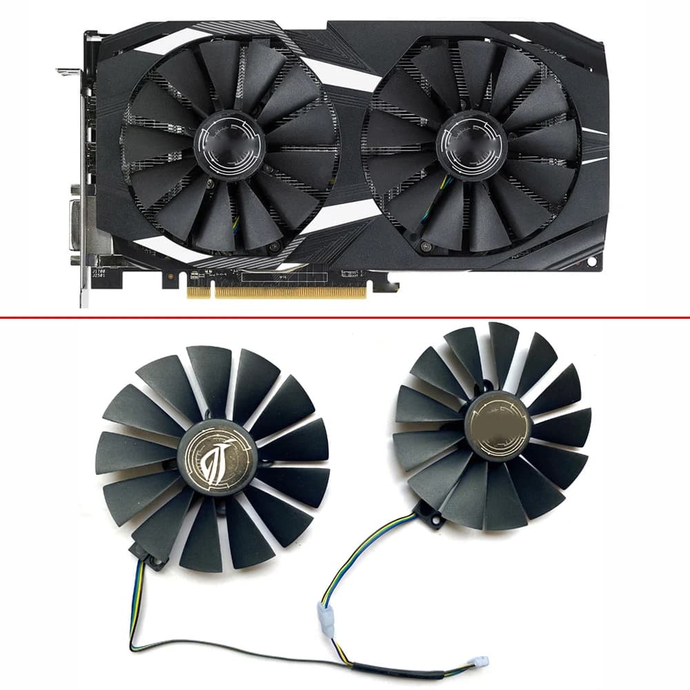 Ventilateur de refroidissement, 95MM T129215SM 0.25A compatible RX580 GPU, pour ASUS ariel Radeon RX 580 STRIX RX 470 GTX 1050Ti 1070Ti 1080Ti, nouveau