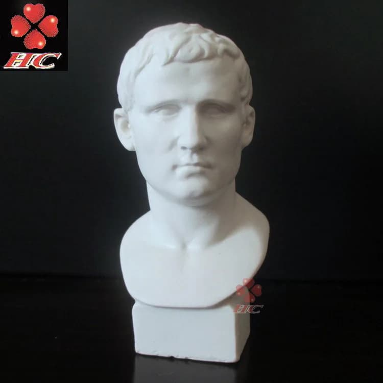 Agrippa – Mini Statue en plâtre en résine, 7cm, Sculpture européenne, décoration, croquis artistiques, outils pédagogiques, décorations pour la maison