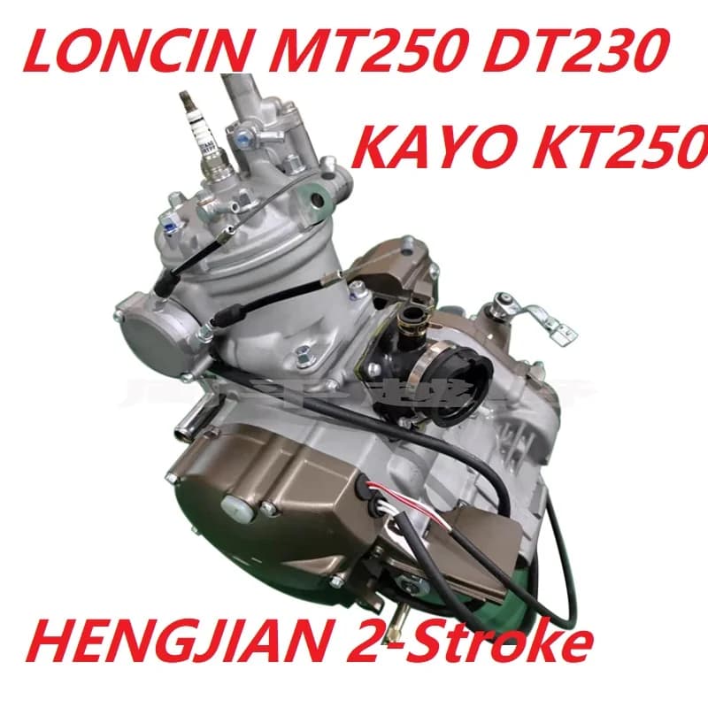 Moteur 250cc pour Loncin MT250 kayo KT250 hengjian 2 temps DT230, motocross