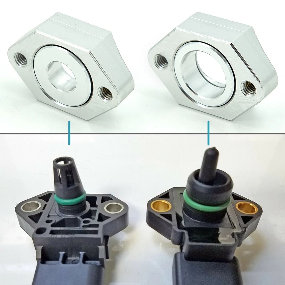 Adaptateur de capteur de carte en aluminium, 1 pièce, KIT de bride pour VW AUDI 1.8T, GOLF GTI BEETLE JETTA A4