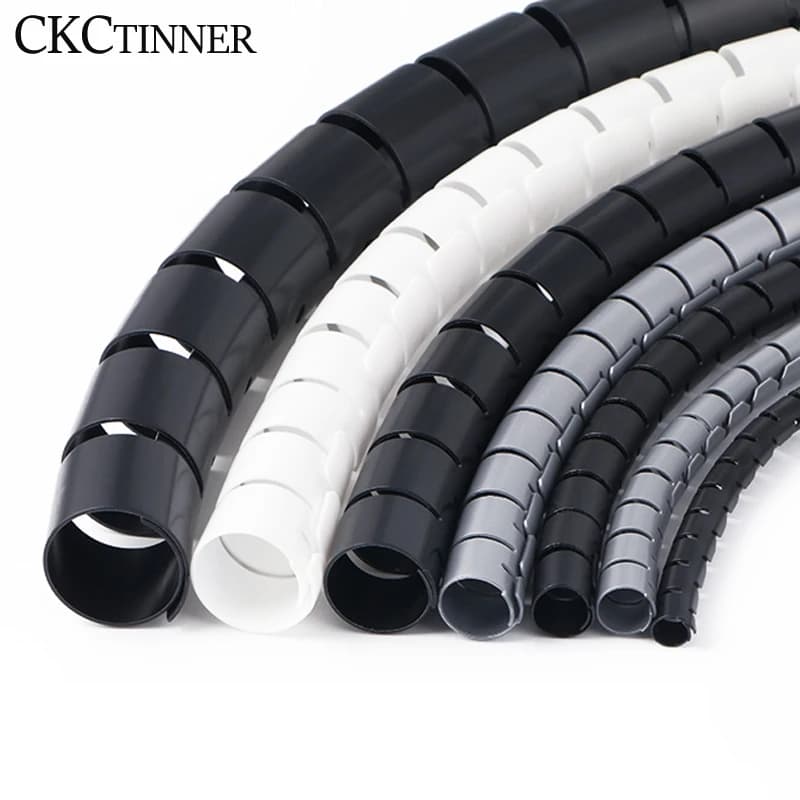 1 mètre 8/10/16/22/28/32mm Tube d'enroulement spirale gaine Tube ignifuge câble manchon de protection ligne organisateur tuyau