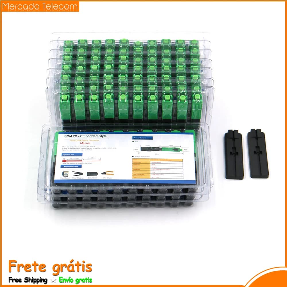 Connecteur rapide SC APC intégré, outil FTTH, connecteur rapide de Fiber froide, connecteur de Fiber optique SC, 50 pièces, 100 pièces