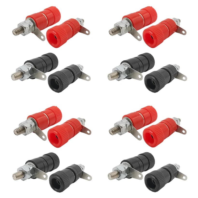 Connecteur Nickelé Rouge et Noir pour Terminal de Nuit, Gels de Prise de 4mm, 2/5/10 Paires