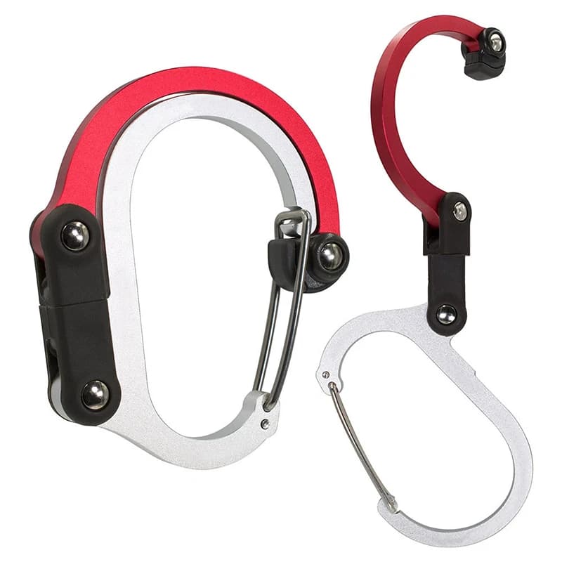 Mousqueton à Clip hybride multifonctionnel, crochet rotatif à 360 degrés, boucle solide, sac à dos de Camping, randonnée, voyage, Gadget d'extérieur