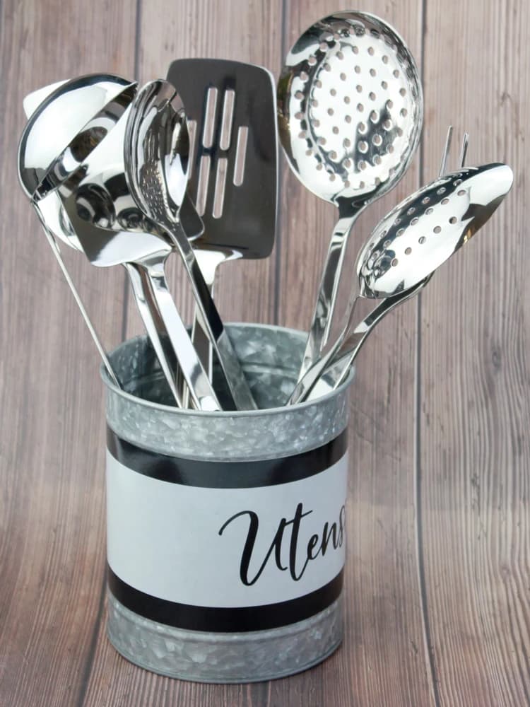 Louche spatule écumoire F2, ustensiles de cuisine recommandés, acier inoxydable 18/8, manche dodu, poli miroir parfait, ustensiles de cuisine