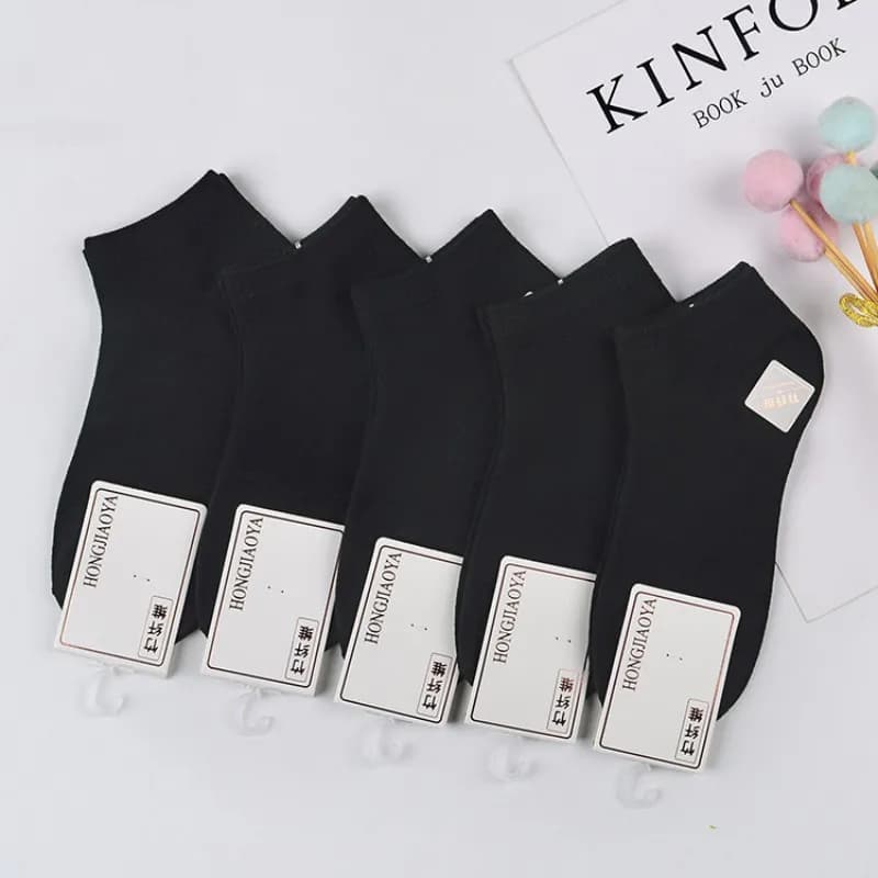 5 paires 1 Lot Unisexe Hommes Femmes Chaussettes Ensemble Pack Harajuku Streetwear Court-circuitent des Socquettes Noir Blanc Décontracté Hip Hop Skateboard Sox