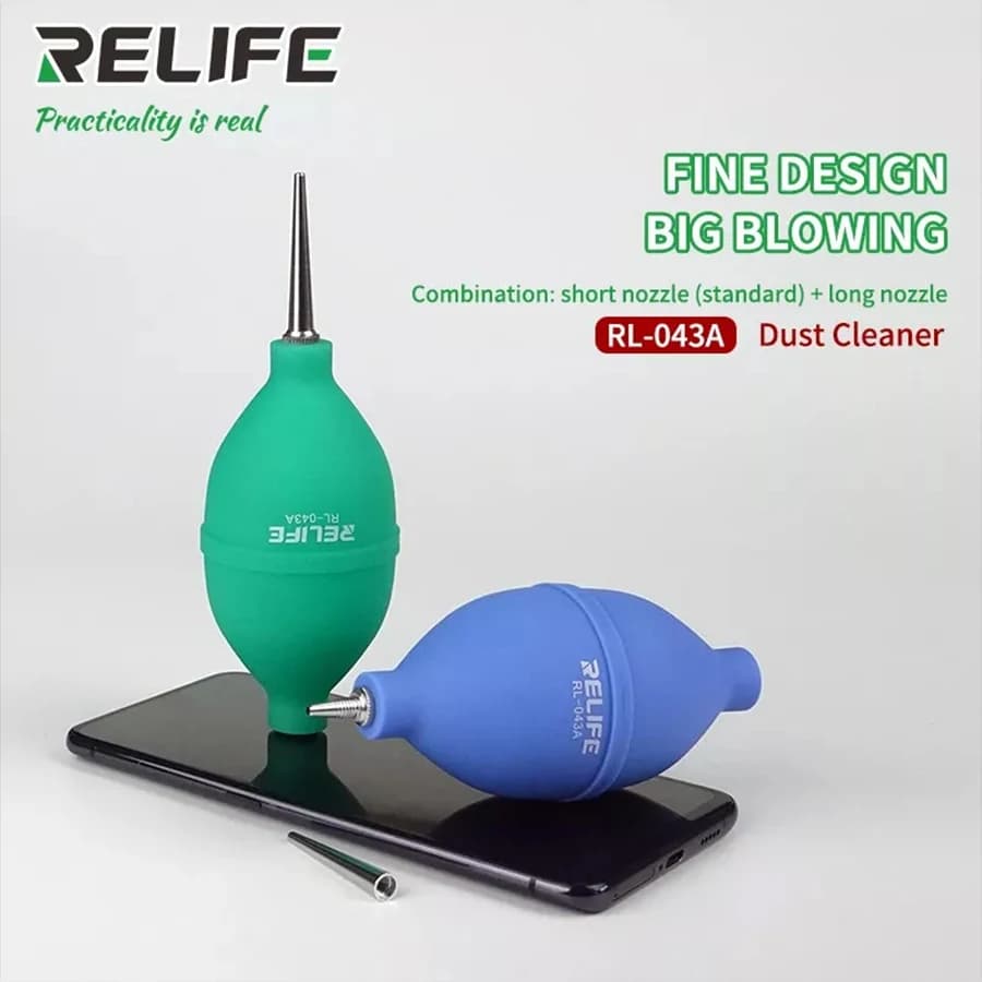 RELIFE RL-043A 2 en 1 : Stylo de nettoyage et souffleur d'air pour réparation de téléphones, élimination de la poussière sur PCB, claviers PC et objectifs d'appareil photo
