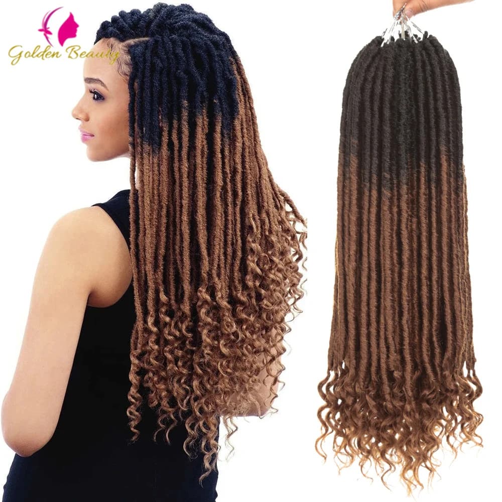 Soul Goddess Faux Locs Crochet tresses cheveux doux naturel synthétique tresses Dreadlocs 20 "18 brins/paquet avec extrémités Extensions bouclées